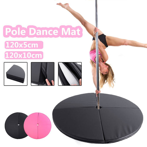Foldable Pole Dance Carpet Mat Round Shape Yoga Mats for Fitness Tasteless Gym Exercise Sport Safety Mats Protector Pads