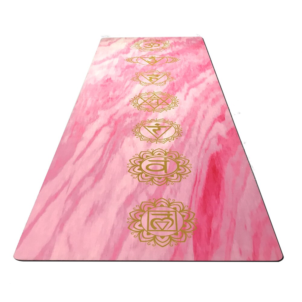 GM035 183cm*61cm*3.5mm Natural Rubber Suede Fabirc Non-Slip Environmental Protection Lose Weight Exercise Mat Fitness Yoga Mat