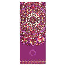 Load image into Gallery viewer, free shipping heat transfer printing high quality natural rubber yoga mat with soft surface, folding 	yoga mat thick