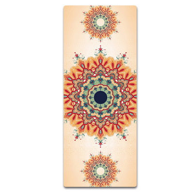 free shipping heat transfer printing high quality natural rubber yoga mat with soft surface, folding 	yoga mat thick