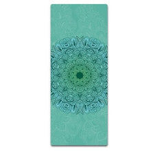 Load image into Gallery viewer, free shipping heat transfer printing high quality natural rubber yoga mat with soft surface, folding 	yoga mat thick
