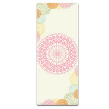 Load image into Gallery viewer, free shipping heat transfer printing high quality natural rubber yoga mat with soft surface, folding 	yoga mat thick