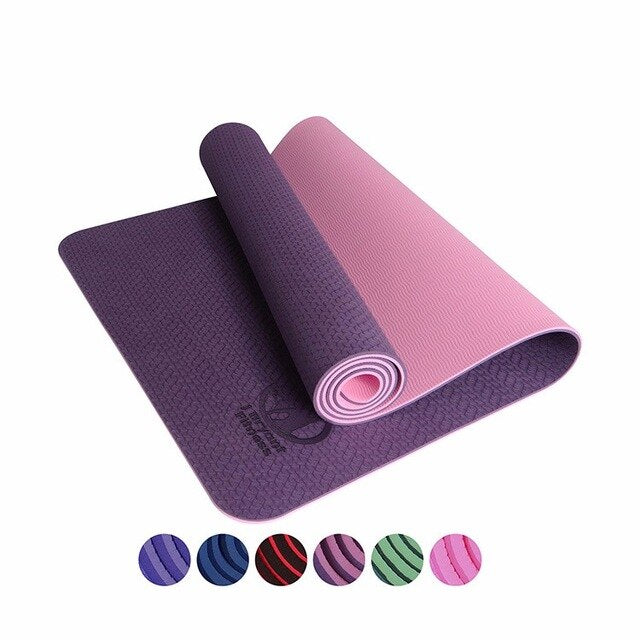 by dhl or ems 10pcs new arrival yoga gymnastics mats 183*61cm with 6 mm TPE Yoga Mats environmental tasteless fitness yoga mat