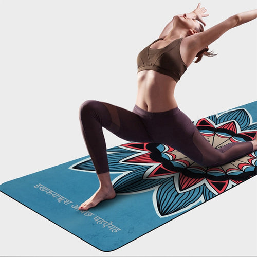 Suede Natural Rubber Yoga Mat Anti Slip Sweat Absorption 183*61cm*3.5mm Yoga Pad Fitness Gym Sports Exercise pad Yoga Mats