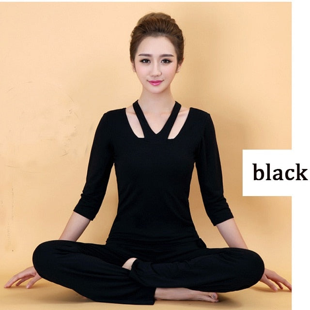 Women Fintess Yoga set Modal Shirts Pants Sport Set Gym Clothes Sport wear Training suit Performance Clothing