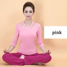 Load image into Gallery viewer, Women Fintess Yoga set Modal Shirts Pants Sport Set Gym Clothes Sport wear Training suit Performance Clothing