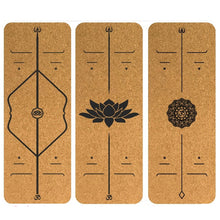 Load image into Gallery viewer, Cork Natural Rubber Yoga Mat for Pilates Fitness Hot Yoga Eco-friendly Multi Use Activity Non Slip Exercise Mats 183CM*61CM*3MM