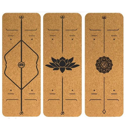 Cork Natural Rubber Yoga Mat for Pilates Fitness Hot Yoga Eco-friendly Multi Use Activity Non Slip Exercise Mats 183CM*61CM*3MM