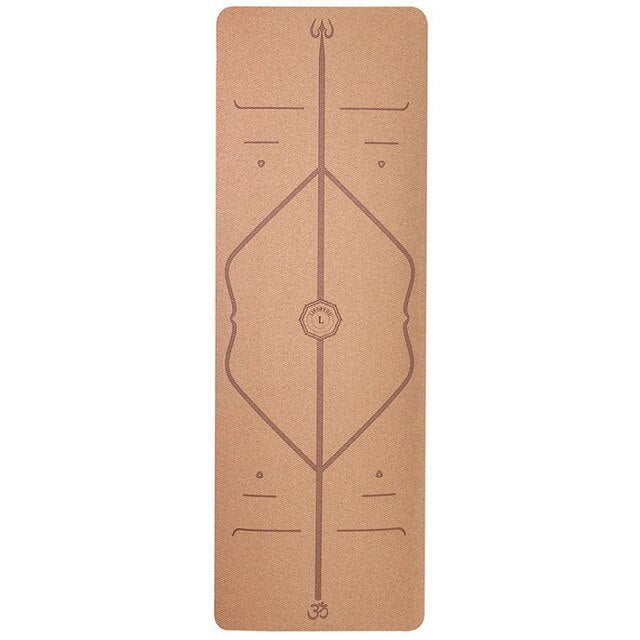 Cork Natural Rubber Yoga Mat for Pilates Fitness Hot Yoga Eco-friendly Multi Use Activity Non Slip Exercise Mats 183CM*61CM*3MM