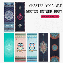 Load image into Gallery viewer, Chastep Natural PVC Yoga Mat Anti Slip Sweat Absorption 183*61cm*6mm Yoga Pad Fitness Gym Pilates Sports Exercise pad Yoga Mats