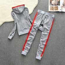 Load image into Gallery viewer, Women Yoga Sets Sportswear Running Fitness Clothing Pink Velvet Coat Hoodies Gym Sweatershirt Pant Tracksuits Yoga Leggings Pant