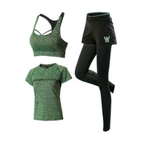 Load image into Gallery viewer, New Women Yoga Sets 5 Piece Yoga Suit Workout Set Gym Tracksuit Yoga Shirt Running Yoga Pants Quick Dry Sportswear 3 Piece Sets