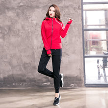 Load image into Gallery viewer, SWIMMART 2Pcs Women Yoga Sets Fitness Yoga Pants +Coat Leggings Set Gym Running Sport Suit Set Workout Clothes Female Clothes