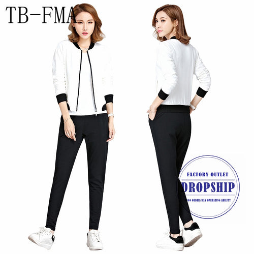 Women's Yoga Sets  2 Piece Coat & Pants Women Fitness Warm Sports Suits New Running Sportswear for Yoga & Baseball Free Shipping