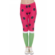Load image into Gallery viewer, Watermelon Red Green Print Fashion Woman Leggings Lady Close-fitting Fitness Pants Breathable Perspiration Quick-dry Sport Pants